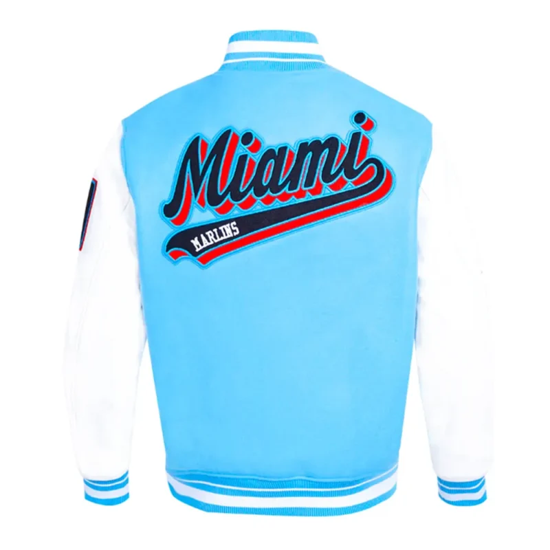 script tail miami marlins royal jacket