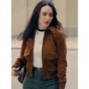 superman rachel brosnahan brown suede jacket