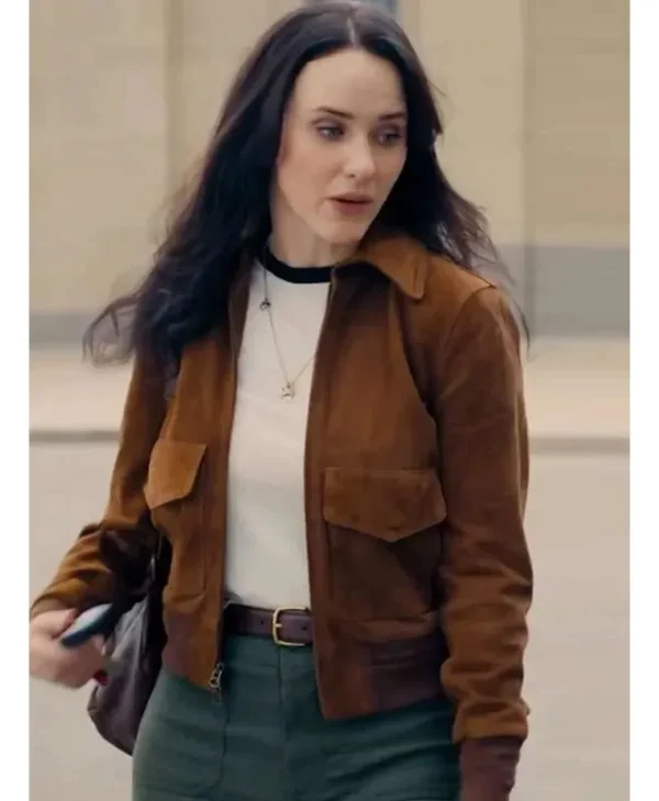 superman rachel brosnahan brown suede jacket