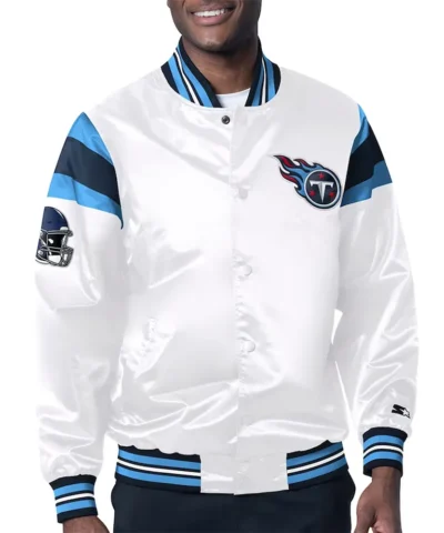 tennessee titans midweight white jacket