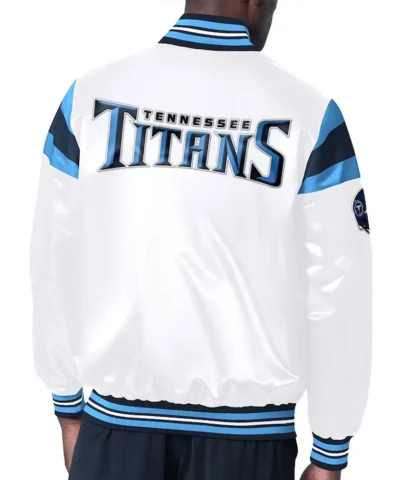 tennessee titans midweight white satin jacket