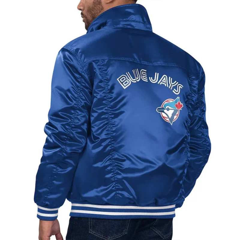 toronto blue jays royal tab trucker jacket
