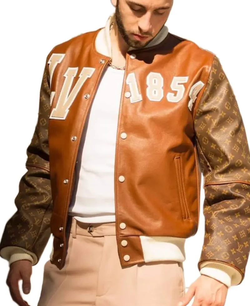 1854 Louis Vuitton Leather Varsity Jacket