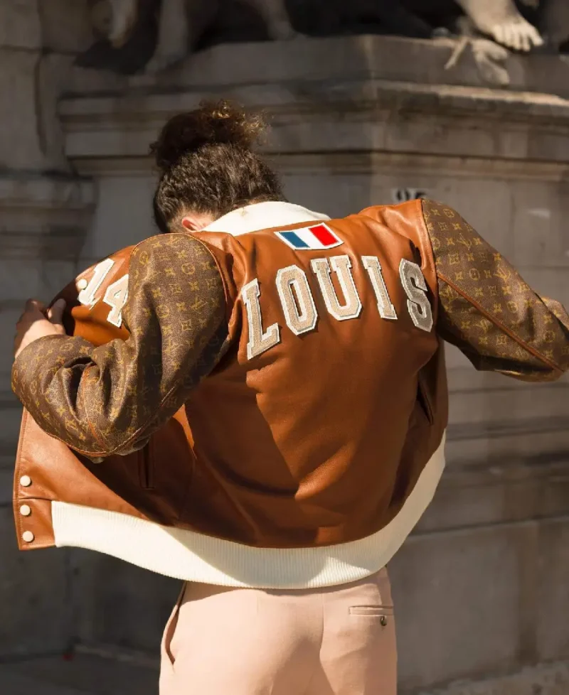 1854 Louis Vuitton Leather Varsity Jacket