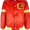 1980’s Calgary Flames Red Satin Jacket