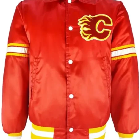1980’s Calgary Flames Red Satin Jacket