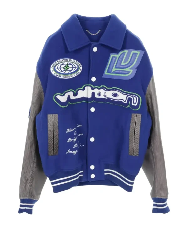 2010s Louis Vuitton Appliqué Designer Varsity Jacket
