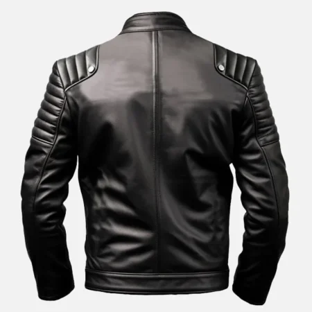 Men’s Sportage Black and White Café Racer Leather Jacket