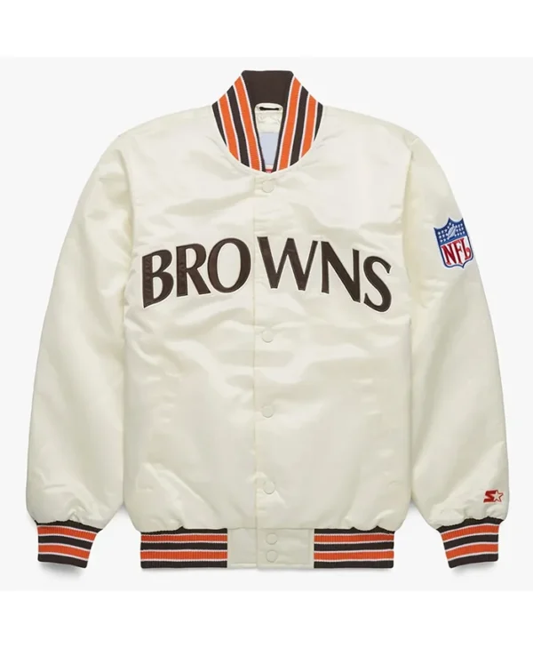 90s-Cleveland-Browns-White-Satin-Bomber-Jacket