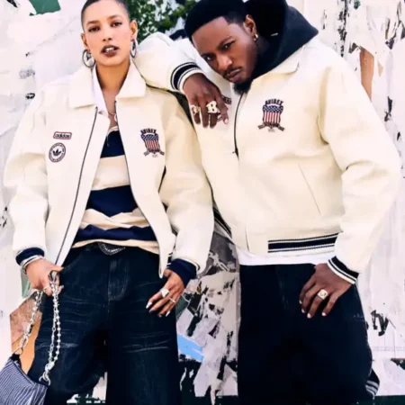 Adidas x Avirex Leather Jacket For Sale