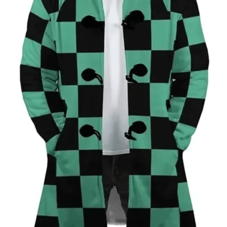 Tanjiro Kamado Demon Slayer Hooded Trench Coat