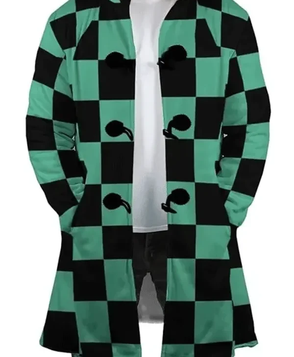 Tanjiro Kamado Demon Slayer Hooded Trench Coat