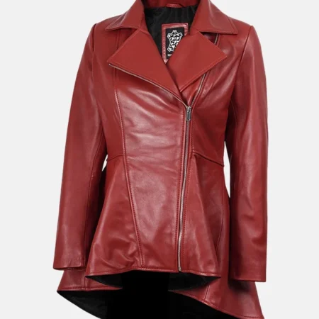 Asymmetrical_Red_Leather_Peplum_Jacket