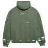 Balenciaga Destroyed Hoodie Green For Sale