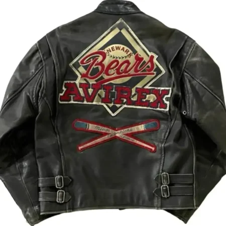 Bears x Avirex Black leather jacket