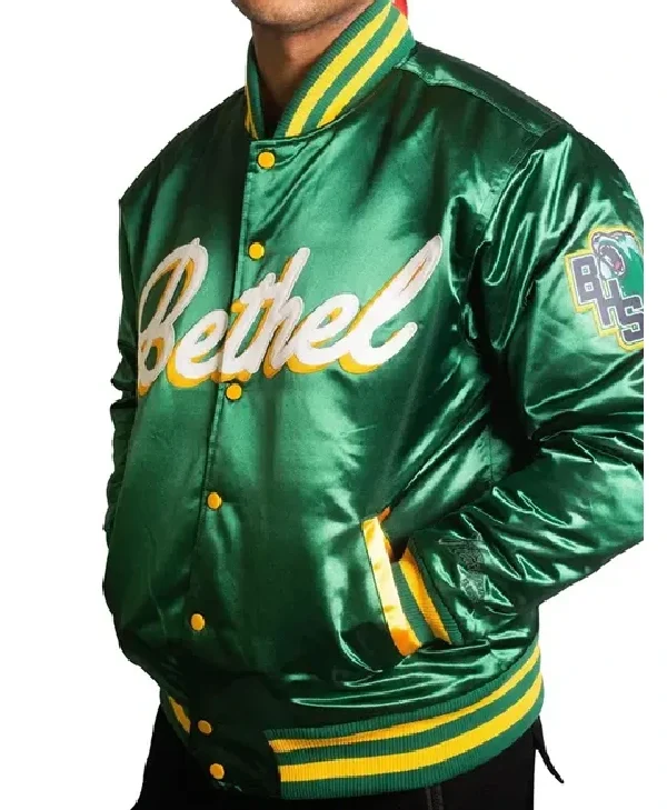 Bethel Iverson High School Green Satin Varsity Jacket