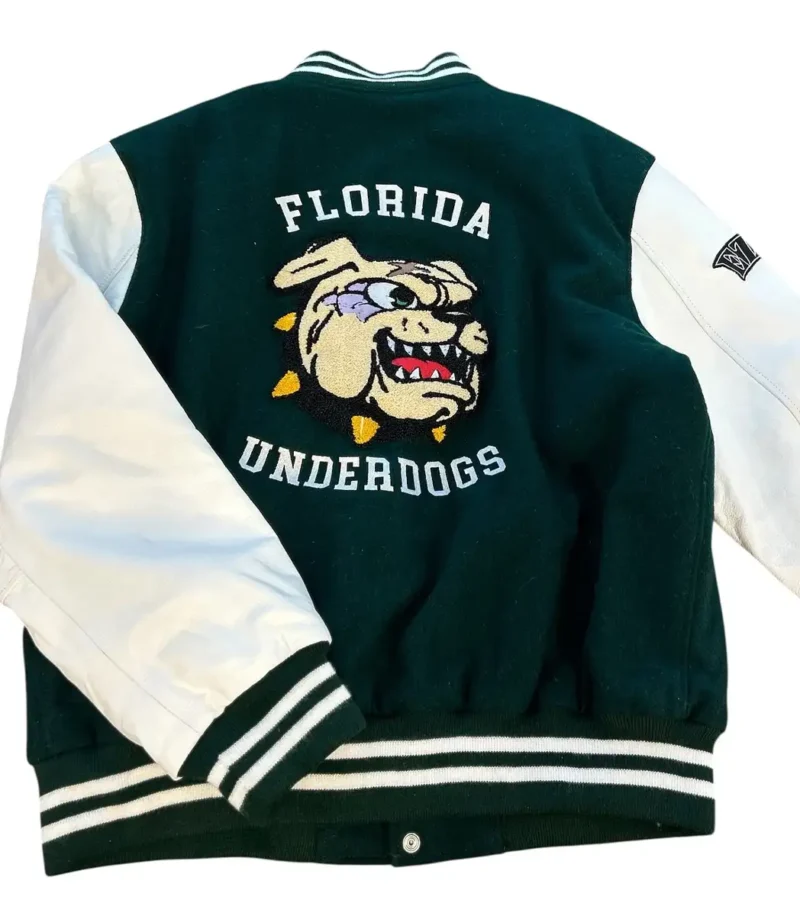 Bizzy Crook Florida Underdogs Green Varsity Jacket buy now