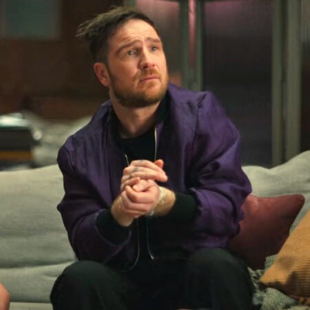 Brick Marvin Bomber Purple Jacket