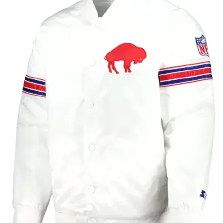 Buffalo Bills The Power Forward White Satin Jacket