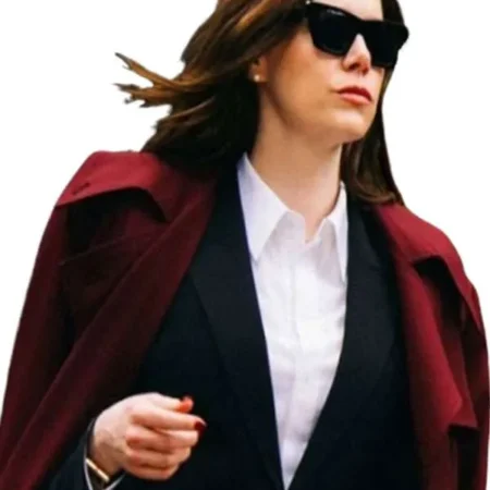 Bugonia-2025-Emma-Stone-Red-Wool-Coat