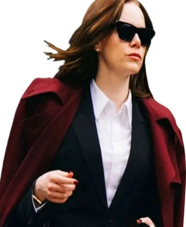 Bugonia-2025-Emma-Stone-Red-Wool-Coat