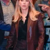 CBS-Mornings-2025-Scarlett-Johansson-Brown-Leather-Blazer