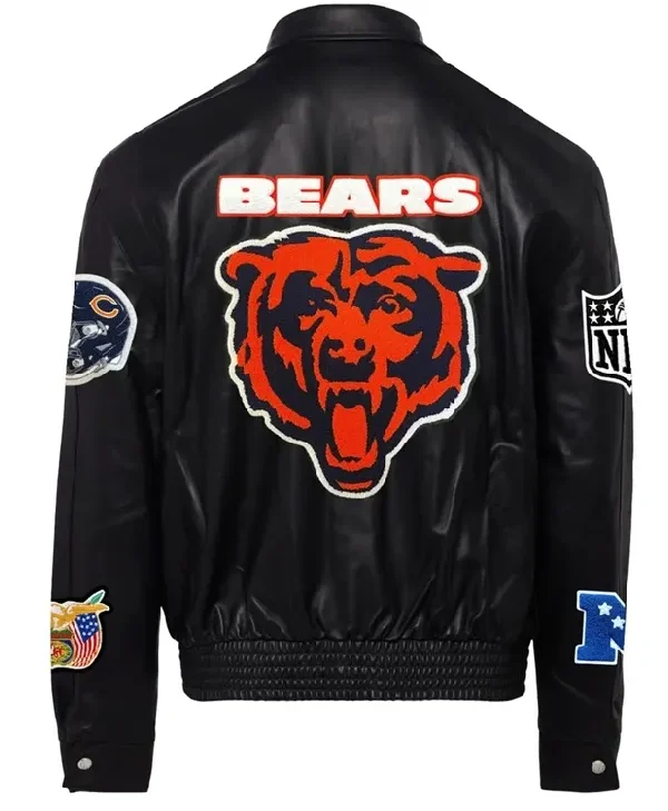 Chicago Bears Black Leather Jacket