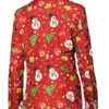 Christmas Tree Lights Red Printed Blazer For Sale