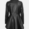 Clarissa Tailored Women’s Black Leather Peplum Jacket