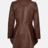 Cognac_Peplum_Brown_Leather_Jacket