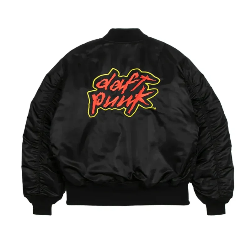 Daft Punk MA-1 Bomber Black Jacket For Sale