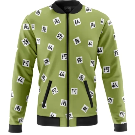 Demon Slayer Gyomei Himejima Green Unisex Bomber Jacket