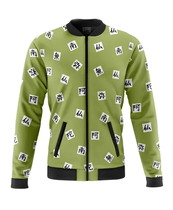Demon Slayer Gyomei Himejima Green Unisex Bomber Jacket