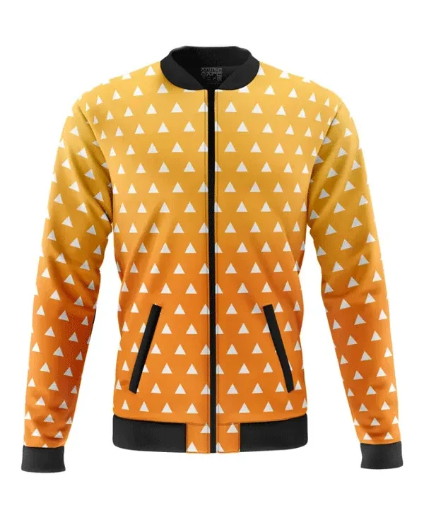Unisex Zenitsu Agatsuma Demon Slayer Bomber Jacket