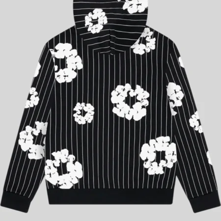 Denim Tears Limited Edition Pinstripe Wreath Zip Hoodie