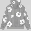 Denim Tears Limited Edition Pinstripe Wreath Zip Hoodie