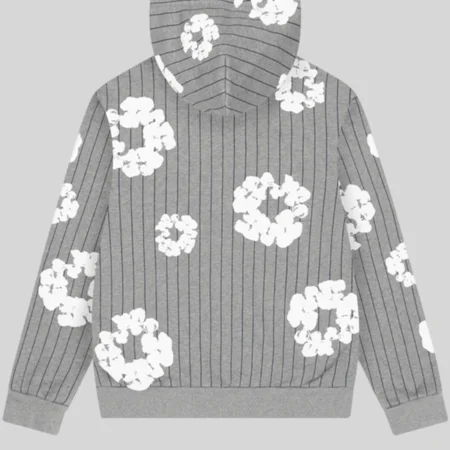 Denim Tears Limited Edition Pinstripe Wreath Zip Hoodie