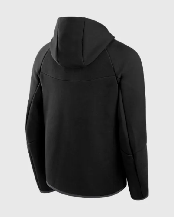 Detroit Lions Black Tech Fleece Windrunner Hoodie1 Detroit Lions Black Tech Fleece Windrunner Hoodie