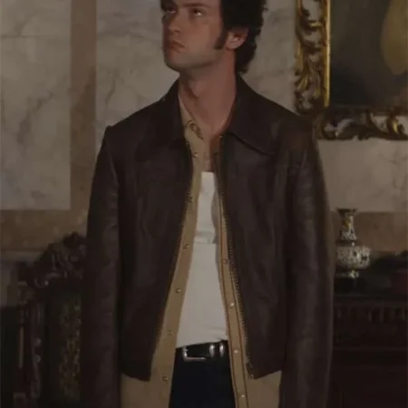 Dominic-Sessa-Now-You-See-Me-3-Brown-Leather-Jacket