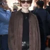 Emma-Stone-Telluride-Film-Festival-Brown-Suede-Leather-Shirt