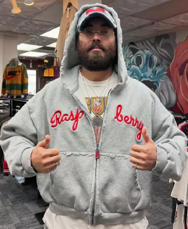 GV Raspberry Hills Script Zip-Up Hoodie