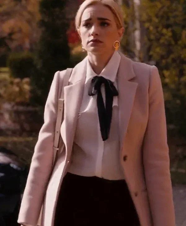 Ginny & Georgia Brianne Howey Pink Long Trench Coat