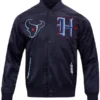Houston Texans H-Town Navy Satin Jacket