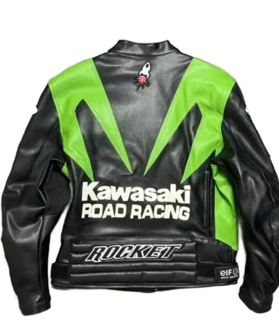Joe Rocket Ninja Kawasaki Racing Leather Motorcycle Jacket