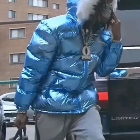 King-Von-Broke-Opps-Blue-Puffer-Jacket