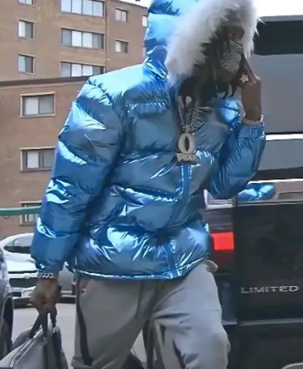 King-Von-Broke-Opps-Blue-Puffer-Jacket