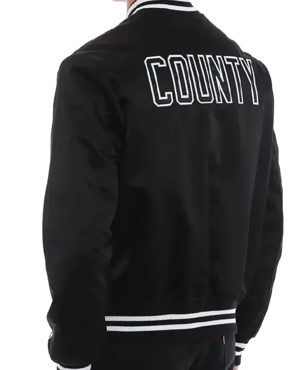 Los Angeles Dodgers County Black Bomber Jacket For Sale
