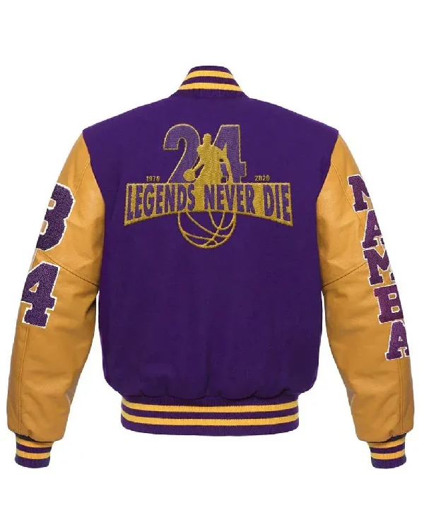 Los Angeles Lakers Kobe Bryant Mamba Letterman Jacket For Sale