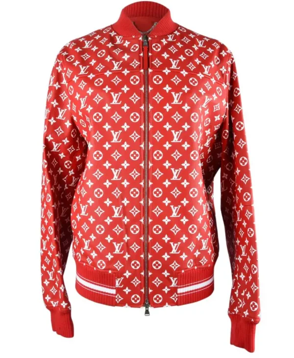 Louis Vuitton x Supreme Men’s Leather Baseball Jacket
