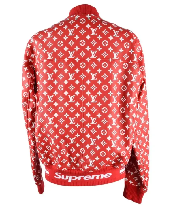 Louis Vuitton x Supreme Men’s Leather Baseball Jacket